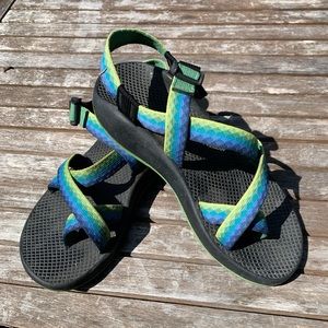 Chaco Z Cloud Size W10 Blue Green Yellow
